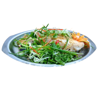 Cá điêu hồng hấp Hongkong