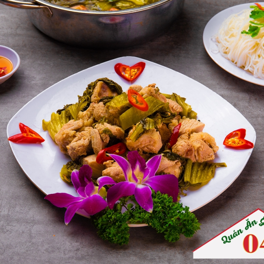 Lẩu Sườn Non Cải Chua
